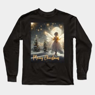 Angel Fairy on the Christmas Day - Holy Xmas Night Long Sleeve T-Shirt